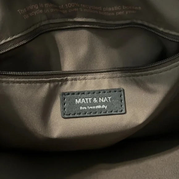 Matt & Nat Vegan Leather Black Tote - Picture 5 of 7